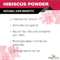 The Forest Herbs Natural Care From Nature Pure Hibiscus Flower Powder 200g (Pack Of 1) | Ideal for Hair pack, Face pack, Eating, and Hibiscus tea | Gudhal Ka Phool Powder | 100% Pure and Natural, No Preservatives