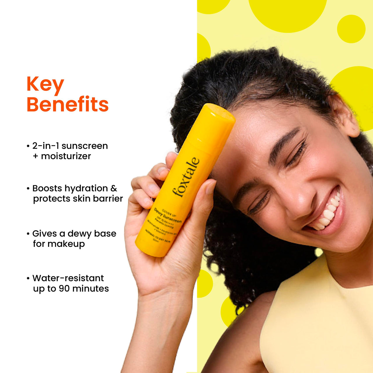 Foxtale SPF 70 Niacinamide Dewy Sunscreen with PA++++ For Dewy Sun Protection | Tan Protection | Lightenweight | No White Cast | Non Greasy | Anti-Tan Formula | For Spot Depigmentation | Men & Women | Pack of 2 | 100 ml