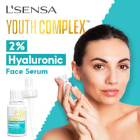 L'SENSA 2% Hyaluronic Serum | Face Serum | Visibly Plump Skin, Intense Hydration, Anti-Wrinkle, Repair skin Barrier| For All Skin Types | 10 ML.