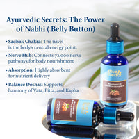 Blue Nectar Nabhi Oil with Ghee & Almond Oil | Belly Button Oil for Digestion & Joint Support | For Managing Knee, Back, & Bodyache | Chemical-Free Ayurvedic Nabhi Oil (21 Herbs, 10 ml)