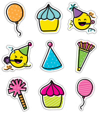 Carson Dellosa 150 Piece Colorful Birthday Bulletin Board Cutouts, Birthday Bulletin Board Decorations, White Board, and Door Decorations, Colorful Birthday Classroom Décor