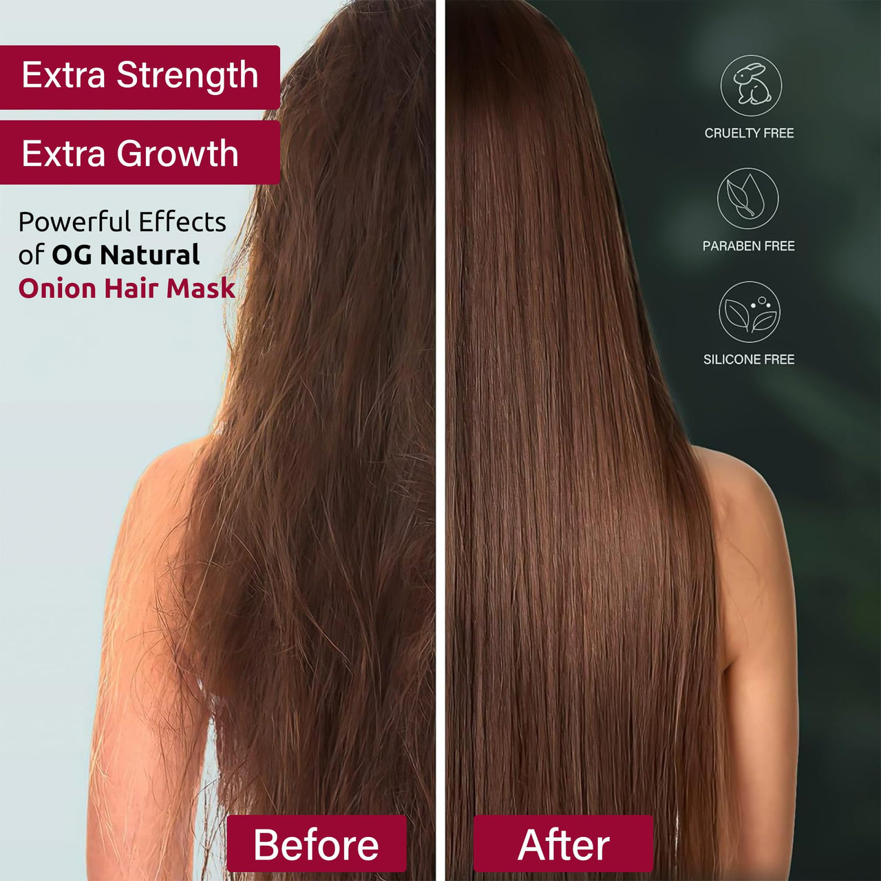 OG BEAUTY Natural Onion Hair Mask | For Strong and Healthy Hair | Prevents Damaged Hair & Controls Hair Fall | Paraben and Sulphate free | 100% Vegan | 200 gm
