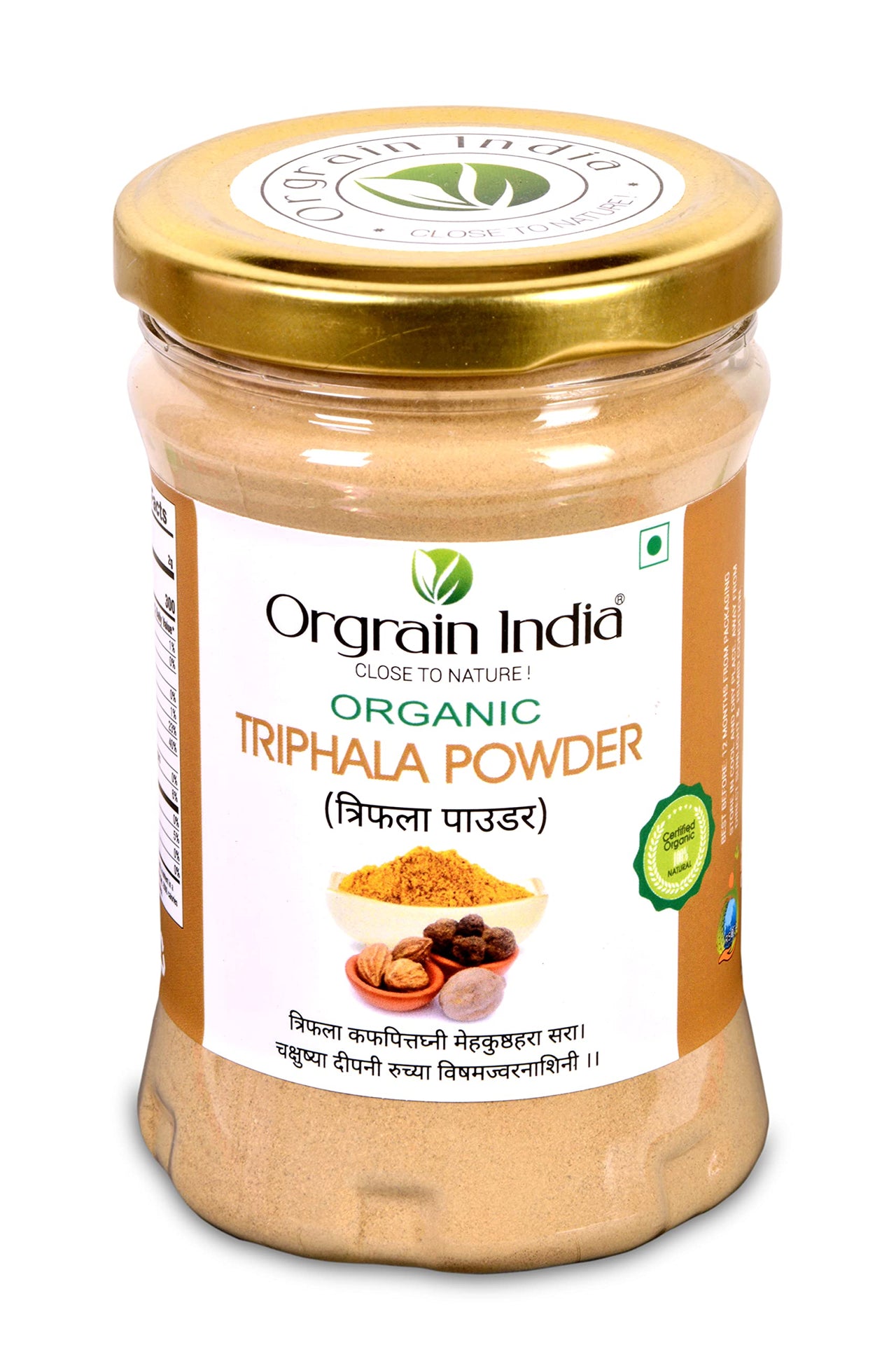 Orgrain India Organic Triphala Powder 150g | Supports Bowel Wellness & Healthy Gut, Helps to Boost Immunity & Useful for Digestion