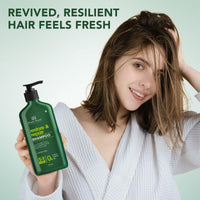 Botanic Hearth Restore & Repair Shampoo with Tea Tree Oil & Salicylic Acid | Clarifying & Anti-Dandruff Shampoo | Deep Cleanses & Soothes Scalp| Sulfate & Paraben Free, 473ml