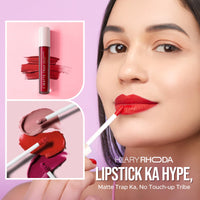 Hilary Rhoda Matte Trap Liquid Lipstick | Non-Transfer & Waterproof Lipstick | 8-Hour Long Stay | Non-Drying Formula | 5ml (Untamed Pink - Shade 19)