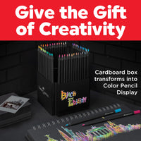 Faber-Castell Black Edition Colored Pencils - 50 Count, Black Wood and Super Soft Core Lead, Art Colored Pencils for Adult Coloring, Teens, Kids and Beginners