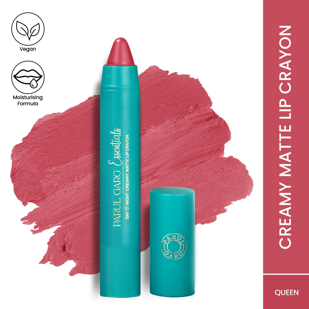 Parul Garg Beauty Creamy Matte Lip Crayon | Soft Matte & Hydrating Formula with Almond Oil & Vitamin E | Rich Pigment & Comfortable Wear | 100% Vegan (Queen 79)