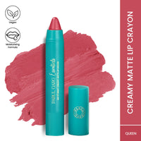 Parul Garg Beauty Creamy Matte Lip Crayon | Soft Matte & Hydrating Formula with Almond Oil & Vitamin E | Rich Pigment & Comfortable Wear | 100% Vegan (Queen 79)