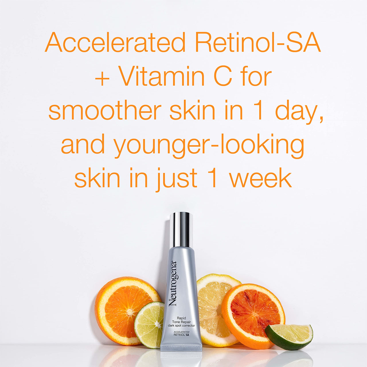 Neutrogena Rapid Tone Repair Dark Spot Corrector Face Serum with Hyaluronic Acid, Retinol & Vitamin C, Daily Anti Wrinkle Retinol Serum & Dark Spot Corrector to Brighten & Even Tone, 1 oz