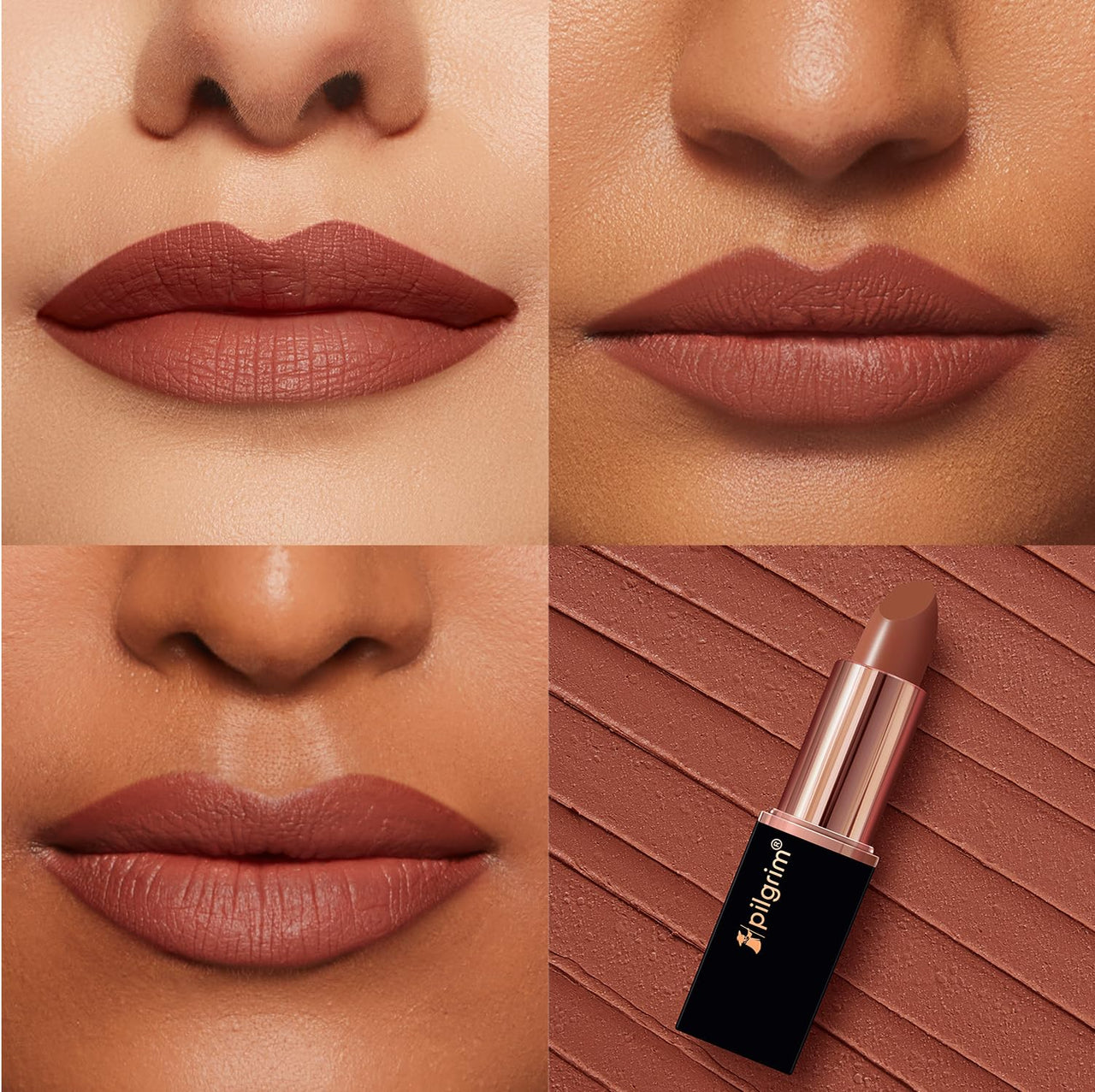 Pilgrim Matte Bullet Lipstick Intense Colour Transferproof & Smudgeproof Nude Kiss -31