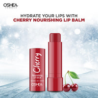 Oshea Herbals Nourishing Cherry Lip Balm for Men & Women with SPF 15 | Instant Hydration, Relieves Dry & Chapped Lips | Enriched with Shea Butter & Castor Oil (Pack of 2) 4.5 g