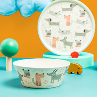 Zak Designs Kids Dinnerware Set 3 Pieces, Durable and Sustainable Melamine Bamboo Plate, Bowl, and Tumbler are Perfect For Dinner Time With Family (Dog) 8