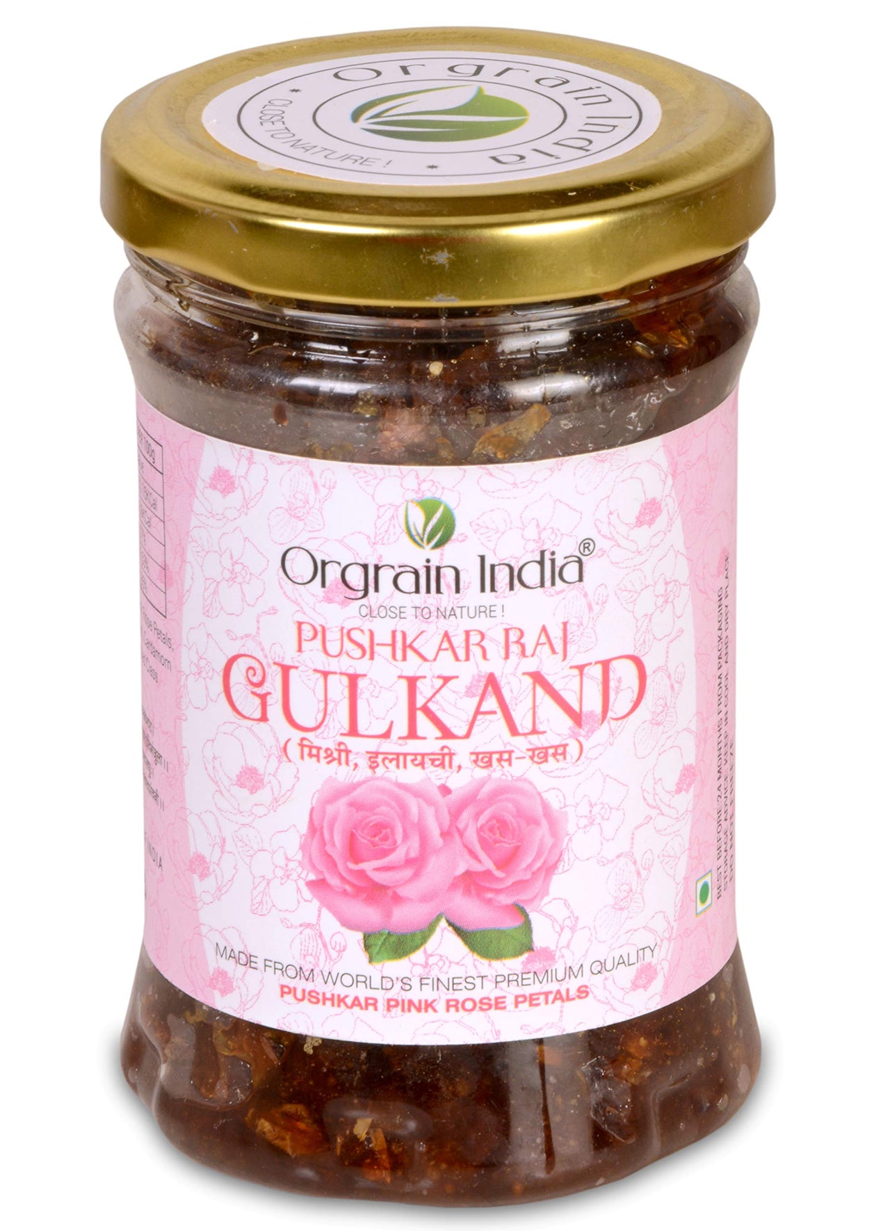 Orgrain India Pushkar Raj Gulkand (Poppy & Cardamom, 300Gram)