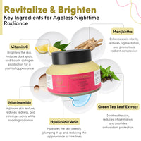 Nature’s Kinn - Midnight Miracle Night Cream 50gm | Boosts Collagen for Anti-Ageing | Kumkumadi Oil, Hyaluronic Acid, Niacinamide & Vitamin C | Deep Nourishment for Glowing, Youthful, Hydrated Skin