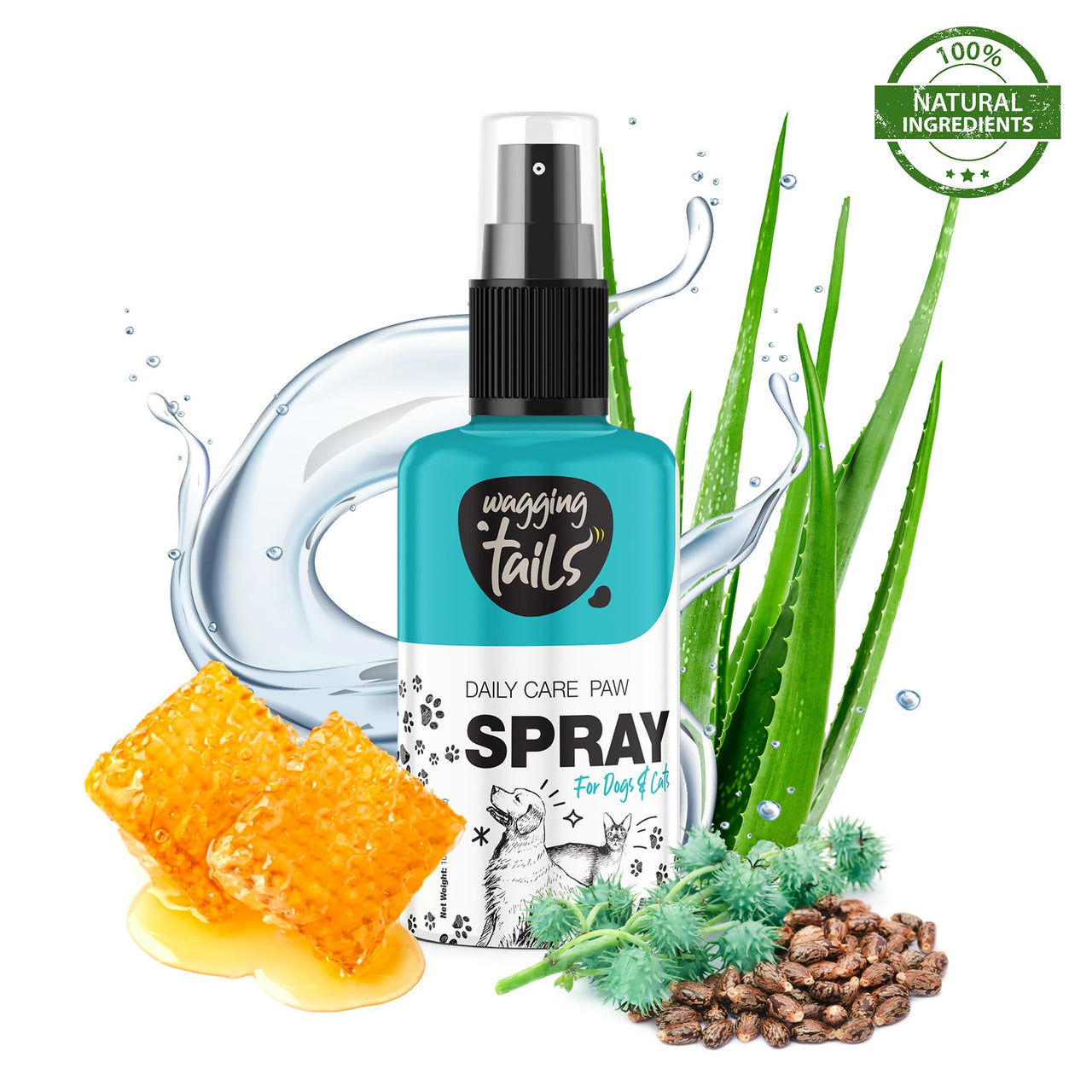 Wagging Tails Grooming Combo for Shihtzu | Head to Paw Gift Box 5 in 1 for Pets | Natural Ingredients | Dog Shampoo+Massage Oil+Dry Bath+Paw Butter+Paw Spray