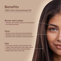 Indus Valley Bio Organic Castor Oil For Extra Virgin Cold - Pressed Organic Hair & Skin - 200 ml