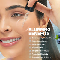 Hilary Rhoda Smooth Blur Primer Serum | Pore Minimising Serum for Face | Moisture-Locking | Infused with Niacinamide | Ultra-hydrating & Nourishes Skin | 30ml (Blueberry - Shade 02)