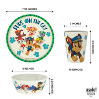 Zak Designs PAW Patrol Kids Dinnerware Set 3 Pieces, Durable and Sustainable Melamine Bamboo Plate, Bowl, and Tumbler are Perfect For Dinner Time With Family (Chase, Marshall, Skye & Friends) 8