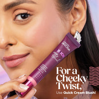 Hilary Rhoda Quick Cream Blush | Highly Pigmented & Dewy Finish | Long-Lasting | Buildable Coverage | Weightless & Easy to Apply | Cream Blush | 20 ml (Mellow Coral - Shade 02)