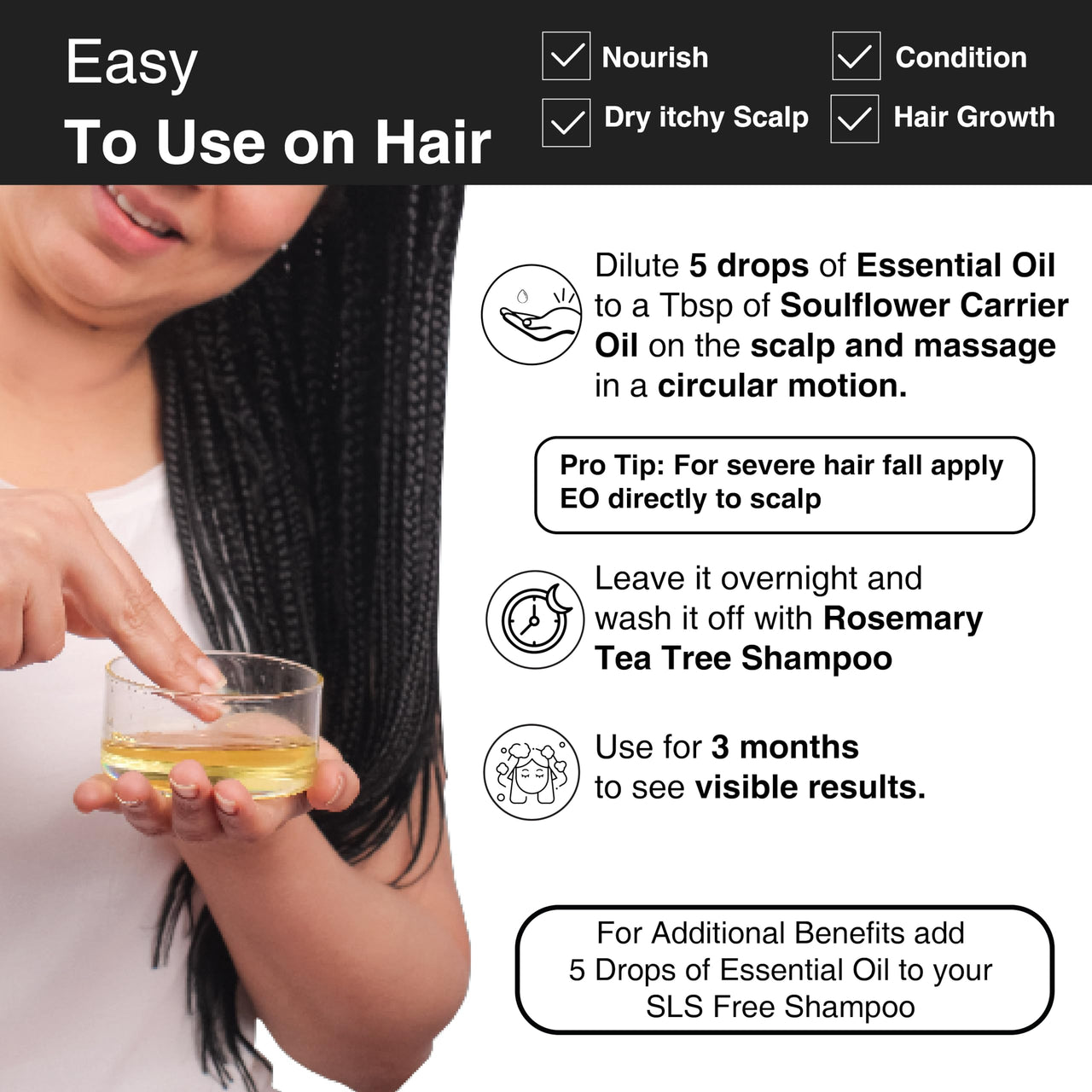 Soulflower Rosemary Essential Oil 15ml & Rosemary Redensyl Hair Growth Serum 30ml with 4% Anagain, 1% Melanogray, Caffeine, Biotin for Hair Growth, Hairfall Control & Healthy Scalp | Pack of 2