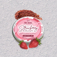Nat Habit Lip Scrub, Strawberry Crush Lip Mura, Lip Mask For Baby Pink Lips, Discoloration, & Dark Lips Lip Care, Chemical & Preservatives Free (Pack of 1, 20 gm)