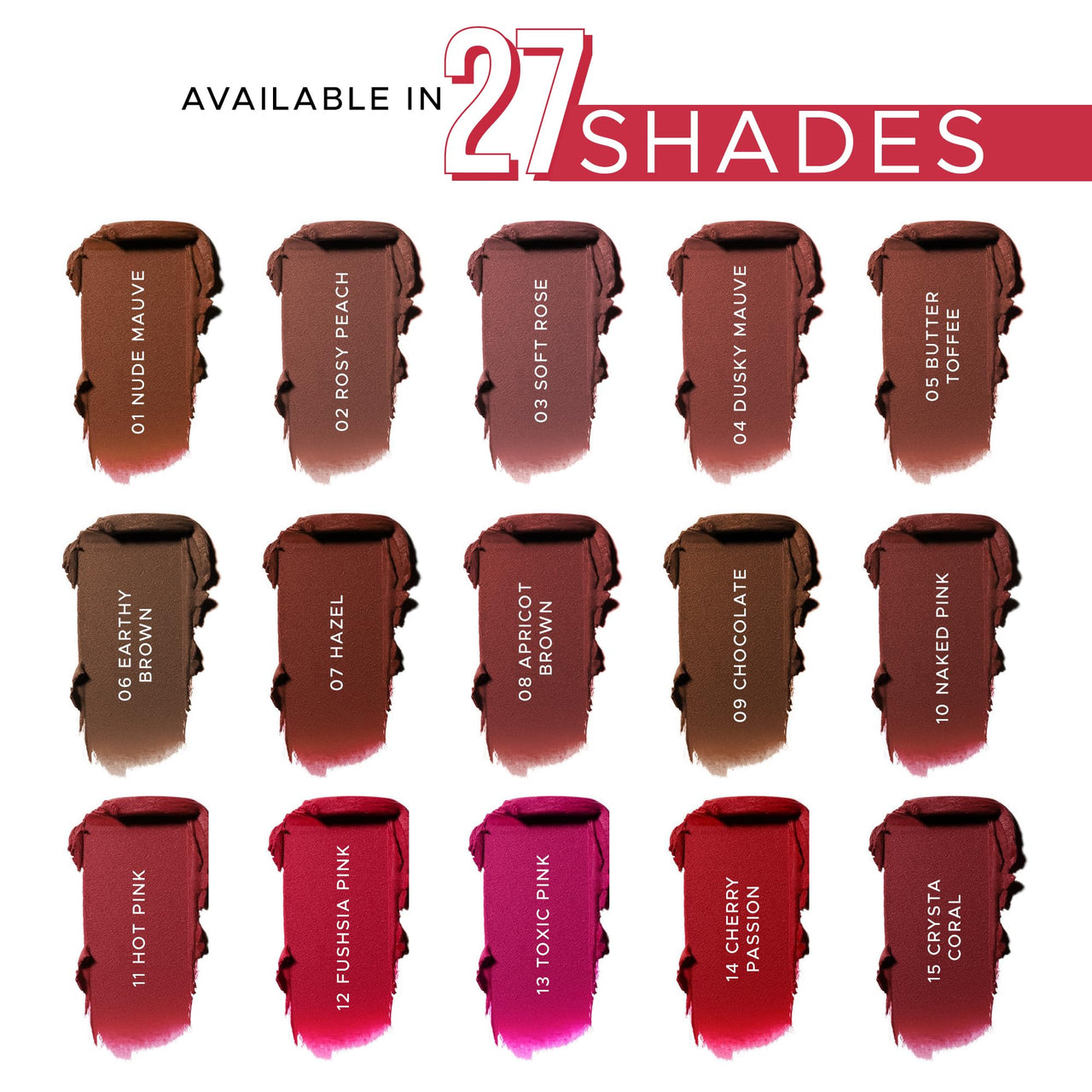Hilary Rhoda Kissable Lip Crayon |12-Hour Stay | Highly Pigmented Matte Finish | Smudge-Proof & Transfer proof Lipstick | Retractable Lip Crayon | 3.5g - (Nude Mauve | Shade 01)