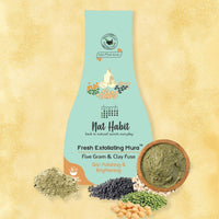 Nat Habit Face Scrub, Five Gram & Clay Fuse Exfoliating Mura For Deep Cleansing, Skin Polishing & Brightening, Provide Clean, Clear & Soft Skin (Pack of 2 x 25 gm)