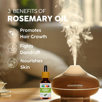 Organix Mantra Rosemary Essential Oil for Hair, Skin & DIY - 100% Natural Rosemary Oil - 15ML