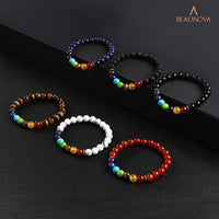 BEADNOVA Black Matte Onyx Beads Natural Crystal Beads Stone Gemstone Round Loose Energy Healing Beads with Free Crystal Stretch Cord for Jewelry Making (8mm, 45-48pcs) 8mm 13) Black Matte Onyx Beads