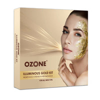 Ozone Illuminous Gold Facial Kit For Men & Women | Ideal For All Skin Type | 6 Easy Step Facial Kit For Natural Golden Glow, Radiant & Luminous Skin (Pack of 2)