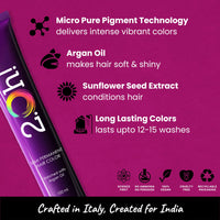 2.Oh! Italian- Fuchsia Pink Hair Color For Women & Men | Ammonia-Free DIY Semi Permanent Hair Color | Enriched with Argan Oil | Lasts upto 12-15 Washes | Pack of 2