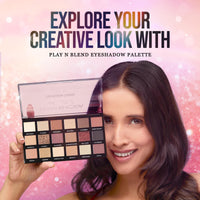 Hilary Rhoda Play N Blend Eyeshadow Palette | Matte & Shimmer Finish | Super-fine Particles | 18 Trendy Colours | Available in 2 Variants | Blends Easily - 20g (Day Dreamer - Shade 01)