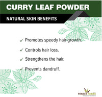 The Forest Herbs Natural Care From Nature 100% Curry Leaves Powder 200Gms (Sun Dried & Stemless) for Strong and Shiny Hair Growth