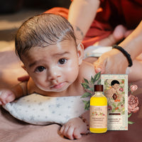 Old School Rituals Baby Massage Oil Handmade by Grandmas | 100 ml | Natural Almond Blend | Nourishes & Hydrates Baby's Skin | Strengthens Muscles & Joints | Promotes Bone Lengthening | Winter Care for Baby's Comfort | Encourages Restful Sleep