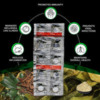 Zandu Chirakin Tablets (Ayush 64), Protection from Infections and Antiviral Properties, Helps in Managing & Building Overall Immunity, Health & Wellness - (Pack of 10 Tablets x 12 Strips)
