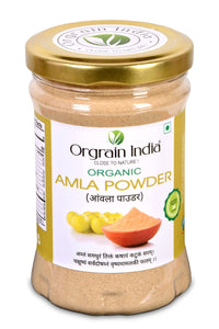 Orgrain India Organic Dried Amla Powder 150 Grams|Indian Gooseberry Emblica Officinalis|Amla Churna For Hair, Skin & Healthy Gut