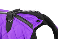 Gooby Fashion Vest Dog Jacket - Violet, Medium - Warm Zip Up Dog Bomber Vest with Dual D Ring Leash - Winter Water Resistant Small Dog Sweater - Dog Clothes for Small Dogs Boy or Medium Dogs Medium chest (~14.5