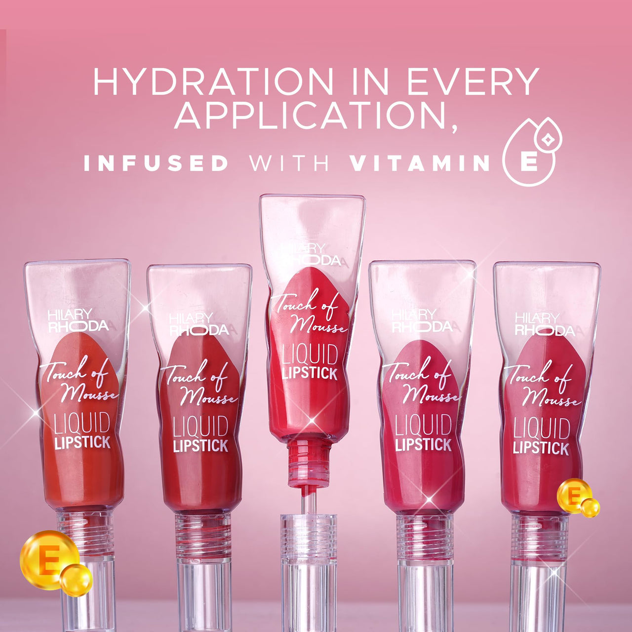 Hilary Rhoda Touch Of Mousse Lipstick | Matte Finish & Long Lasting | Infused with Vitamin E | Weightless & Liquid Lipstick with Mousse Finish | Smudge & Water Proof | Vegan - 5ml (Vintage Rust - Shade 07)