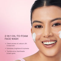 Quench Brightening Foam Cleanser with Cherry Blossom Radiance | Korean Face Wash for Glowing Skin | Removes Makeup, Dirt & Impurities | Brightens Dull Skin | Made in Korea (100ml)