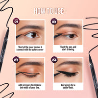 Hilary Rhoda Deep Black Sketch Eyeliner | Waterproof & Smudge-Proof Eyeliner | Deep Black & Long-Lasting | Single-Stroke Application | 1.2g