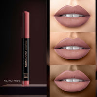 FACESCANADA Ultime Pro Hd Intense Matte Lipstick + Primer - Obsessed (Red), 1.4G & Faces Canada Ultime Pro Hd Intense Matte Lipstick + Primer - Nearly Nude (Nude), 1.4G