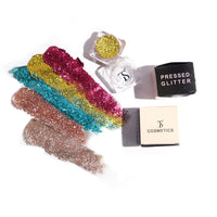 TS COSMETICS Pro Glitter Eyeshadow Palette – Aqua | Pressed Glitter, Shimmer & Matte Finishes | Highly Pigmented, Long-Lasting Eye Makeup