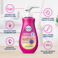 Veet Hair Removal Gel Cream, Sensitive Skin Formula, 400Ml, Women