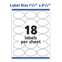 Avery Printable Blank Oval Labels, 1.5