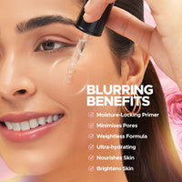 Hilary Rhoda Smooth Blur Primer Serum | Pore Minimising Serum for Face | Moisture-Locking | Infused with Niacinamide | Ultra-hydrating & Nourishes Skin | 30ml (Rose - Shade 01)