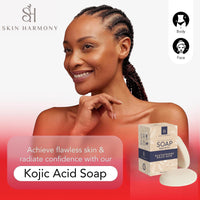 Kojic Acid & Glutathione Soap | Whitening Soap | Body Tan Removal | Bath Soap for Men & Women | Remove Dark Spots & Hyperpigmentation | For Glowing Skin, 75g x 2