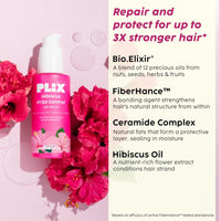 PLIX - THE PLANT FIX Hibiscus Frizz Control Hair Serum 50ml + Bond Repair Advanced Shampoo 200ml | Protects & Smoothes Frizzy Hair | 3x Strength with Fiberhance
