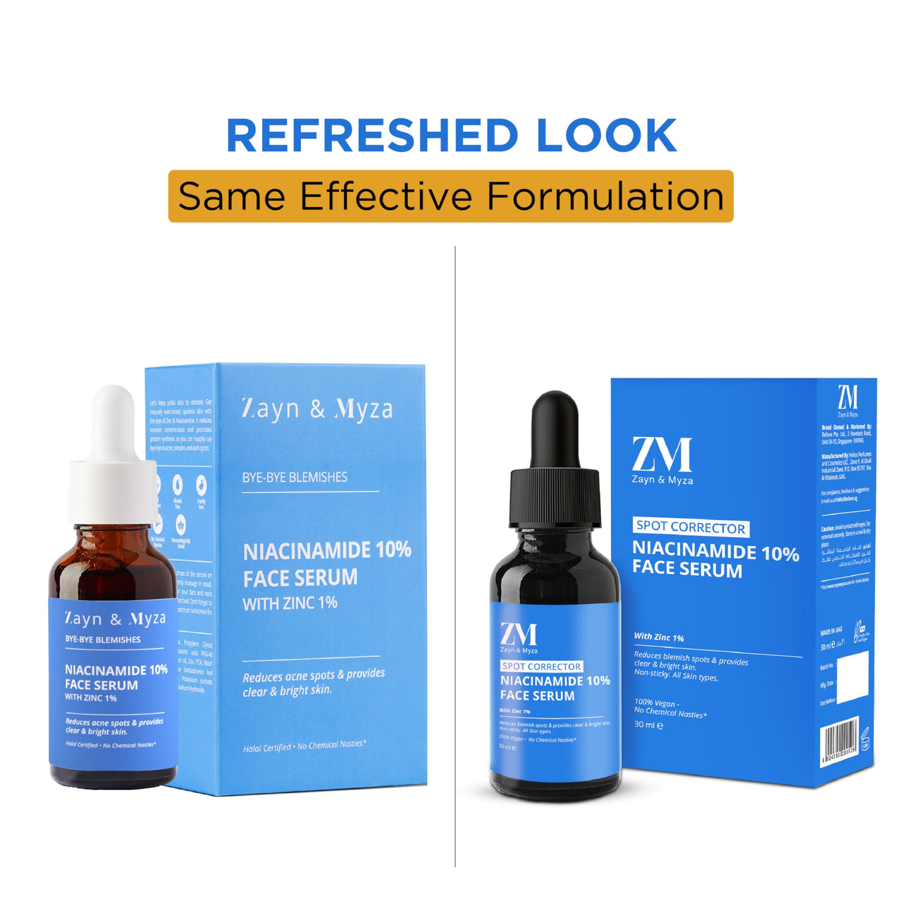 ZM Zayn & Myza 10% Niacinamide Serum With Zinc | Face Serum for Acne Marks, Blemishes, Pigmentation & Oil Control | Serum For Pimples & Acne Prone Skin - 30 ml