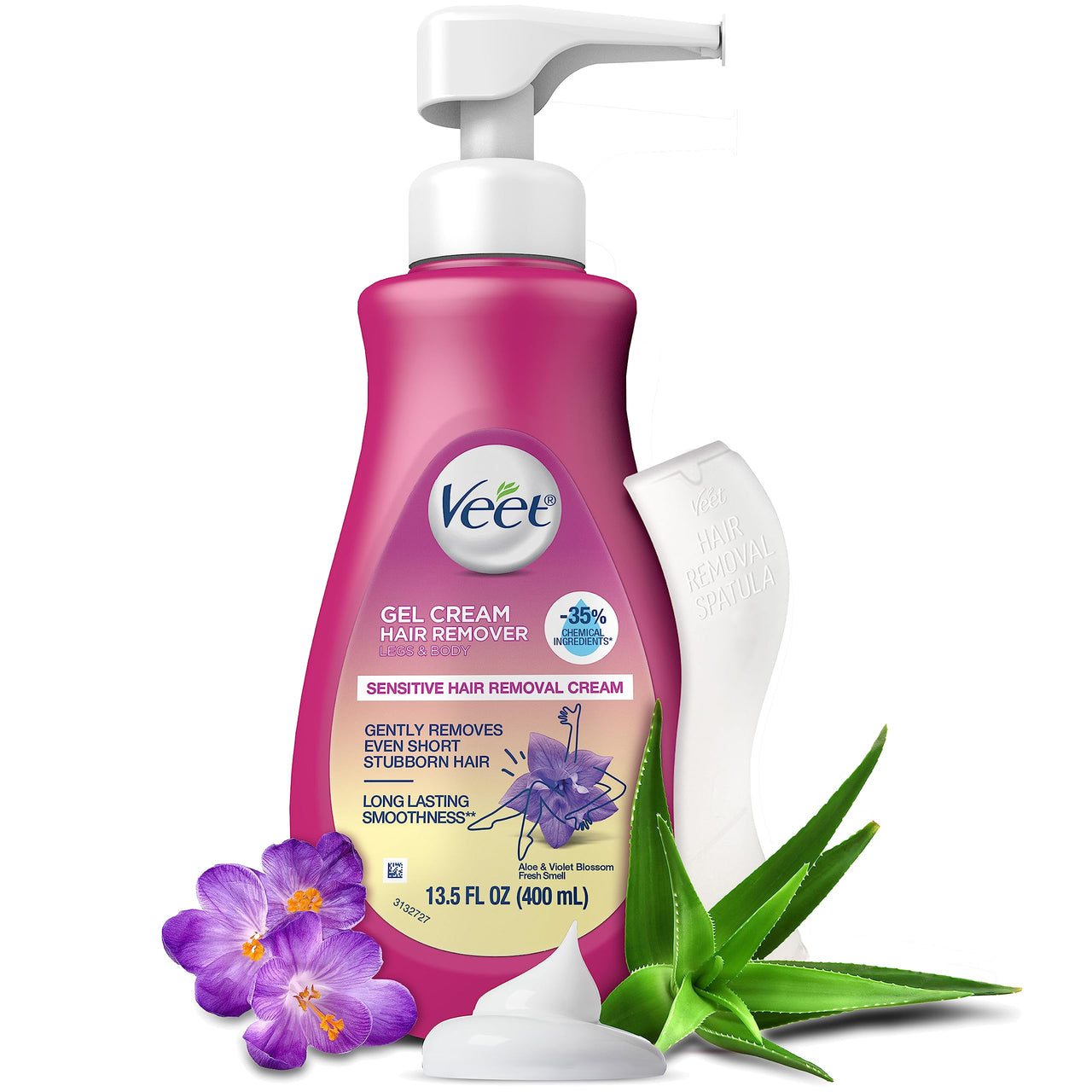 Veet Hair Removal Gel Cream, Sensitive Skin Formula, 400Ml, Women