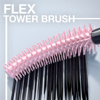 Maybelline New York Waterproof Mascara, Lengthening & Volumizing Mascara, With Bamboo Extract & Fibres, Lash Sensational Sky High, Very Black, 6ml (Pack of 2)
